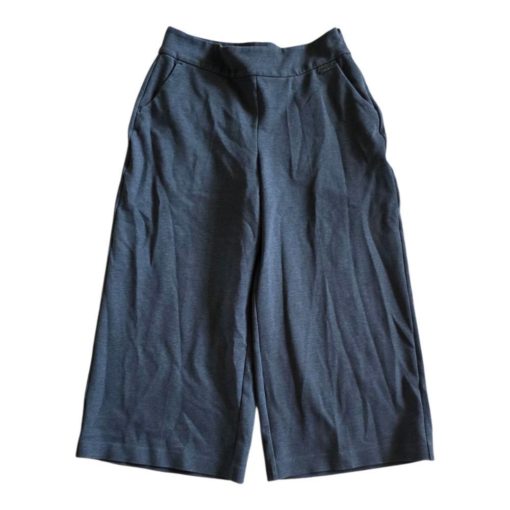 Sweaty Betty Chsrcoal Side Zip Ponte Knit Wide Leg Culotte Cropped Pants M